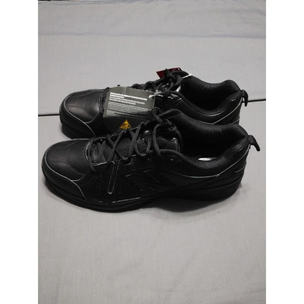New Balance MX608V5 Men 15 Slip Resistant Black Leather Work‎ Shoes Sneakers NEW
